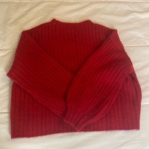 Lovers + Friends red knit sweater